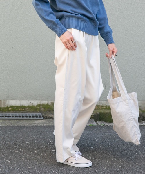 FORK&SPOON(フォークアンドスプーン)の「『セットアップ対応/イージーケア』FORK&SPOON ideal stretchイージーパンツ(その他パンツ・レディース・ネイビー/チェック/アイボリー・2/1)」の7枚目の写真