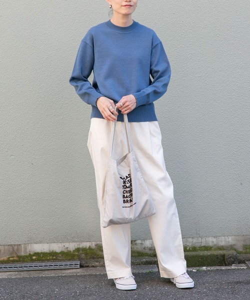 FORK&SPOON(フォークアンドスプーン)の「『セットアップ対応/イージーケア』FORK&SPOON ideal stretchイージーパンツ(その他パンツ・レディース・ネイビー/チェック/アイボリー・2/1)」の9枚目の写真