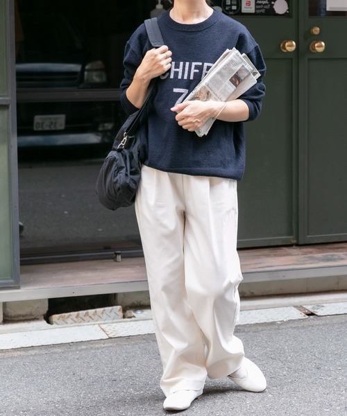 FORK&SPOON(フォークアンドスプーン)の「『セットアップ対応/イージーケア』FORK&SPOON ideal stretchイージーパンツ(その他パンツ・レディース・ネイビー/チェック/アイボリー・2/1)」の14枚目の写真