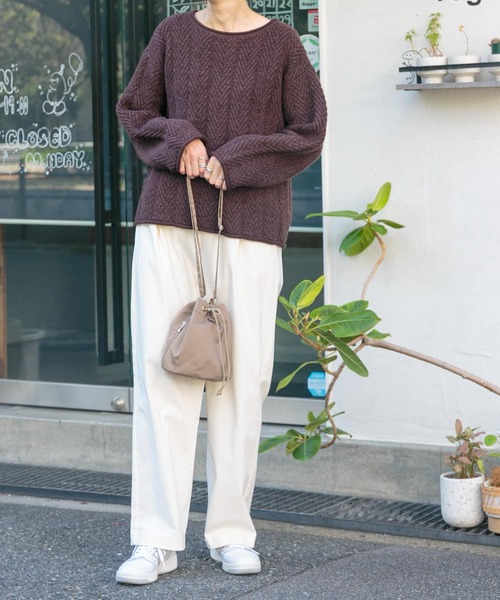 FORK&SPOON(フォークアンドスプーン)の「『セットアップ対応/イージーケア』FORK&SPOON ideal stretchイージーパンツ(その他パンツ・レディース・ネイビー/チェック/アイボリー・2/1)」の19枚目の写真