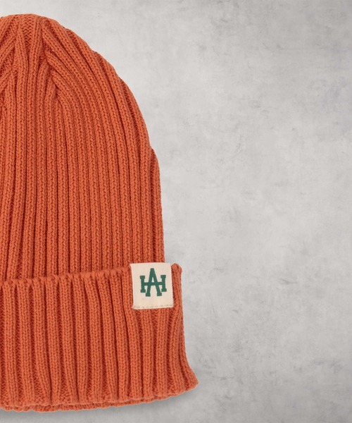 Right-on（ライトオン）の「【Hollywood athletic co】コットンワッチ（ニットキャップ/ビーニー・メンズ・ネイビー/オレンジ/ブラウン/ブラック・フリー）」の8枚目の写真