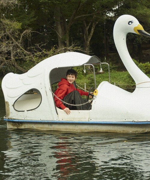 Firsthand（ファーストハンド）の「MA Firsthand/マ ファーストハンド LOGO HOODIE / ロゴフーディ / プルオーバーパーカー（パーカー・レディース・ブラック/オフホワイト/レッド/ネイビー・ﾌﾘ-）」の6枚目の写真