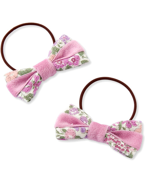 Tartine et Chocolat（タルティーヌエショコラ）の「【日本製】【お揃い】リバティ(JoannaLouise)ヘアゴム（ヘアゴム・キッズ・パープル系その他/ブルー系その他・FREE）」の2枚目の写真