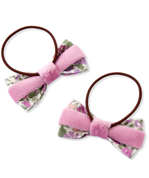 Tartine et Chocolat（タルティーヌエショコラ）の「【日本製】【お揃い】リバティ(JoannaLouise)ヘアゴム（ヘアゴム・キッズ・パープル系その他/ブルー系その他・FREE）」の6枚目の写真