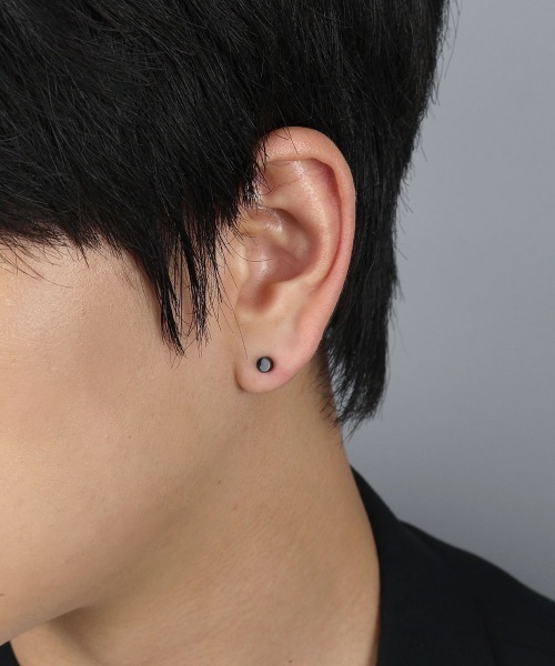 マット サークル ストレートバーベル ボディピアス 16G（片耳用