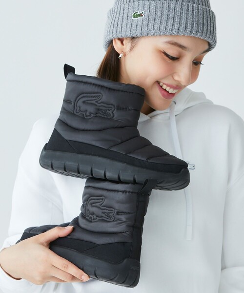 LACOSTE（ラコステ）の「ウィメンズ SERVE SLIPPER MID 2241CFA / 中綿キルティング ウィンターブーツ（ブーツ・レディース・ブラック×ブラック・23.5cm/22.5cm/24.0cm/25.0cm）」の3枚目の写真