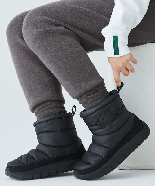 LACOSTE（ラコステ）の「ウィメンズ SERVE SLIPPER MID 2241CFA / 中綿キルティング ウィンターブーツ（ブーツ・レディース・ブラック×ブラック・23.5cm/22.5cm/24.0cm/25.0cm）」の11枚目の写真