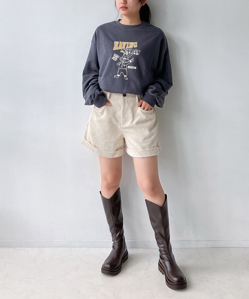 AS KNOW AS plus(アズノゥアズプラス)の「◇ウサギとロゴ刺繍 ビッグサイズスウェットプルオーバー(スウェット・レディース・レッド系/アイボリー系/ブラック系・FREE)」の16枚目の写真