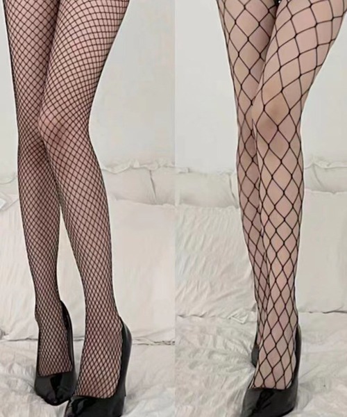 CALIFORNIA OUTFITTERS（カリフォルニア アウトフィッターズ）の「2-9D23 【編み目2種類】 レース ネットタイツ（タイツ/ストッキング・レディース・ブラック/ブラック系その他/ホワイト系その他/ホワイト・FREE）」の13枚目の写真