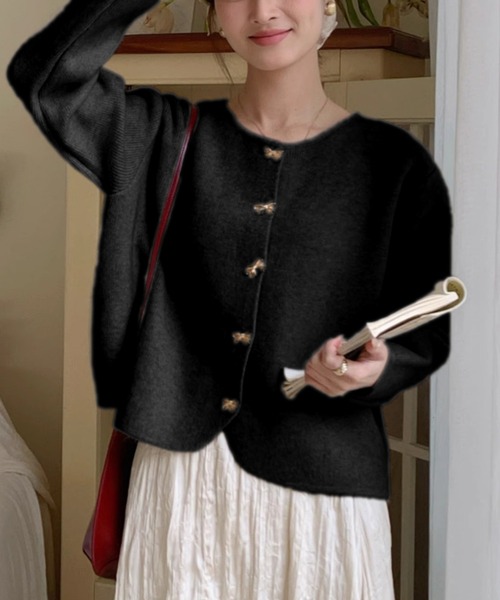 新品未使用☆かぐれ　ペルーヘリンボンカーディガン 楽天市場】【大創業祭☆半額SALE開催中】今だけ☆3960円！クルーネック