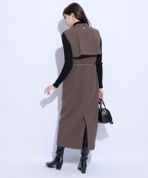 美品◇即完売品　マイストラーダ　トレンチジレワンピース　ロング　ベルト　ブラウン Mystrada（マイストラーダ）の「トレンチジレワンピース（ワンピース