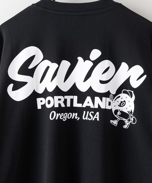 SAVIER(サビアー)の「【SAVIER/サビアー】WALKING DONUTSコラボ / バックプリント ビッグシルエット スウェットトレーナー ワンポイント刺繍 ブランドロゴ(スウェット・メンズ・杢グレー/ブラック・MEDIUM/LARGE)」の21枚目の写真