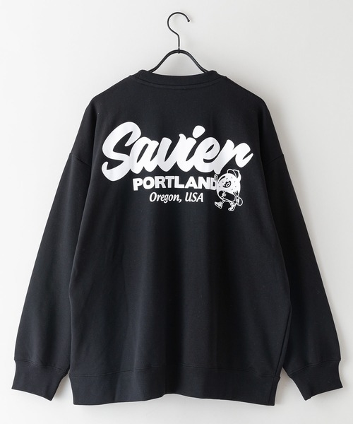 SAVIER(サビアー)の「【SAVIER/サビアー】WALKING DONUTSコラボ / バックプリント ビッグシルエット スウェットトレーナー ワンポイント刺繍 ブランドロゴ(スウェット・メンズ・杢グレー/ブラック・MEDIUM/LARGE)」の15枚目の写真