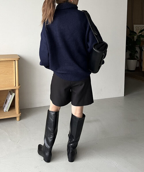 CAPRICIEUX LE'MAGE（カプリシューレマージュ）の「【もちふわシリーズ】もちふわルーズタートルプルオーバー（ニット/セーター・レディース・ベージュ/ネイビー/レッド/アイボリー・FREE）」の13枚目の写真