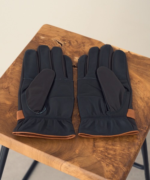 セール】【SETUP7】スマホ対応レザー 三色飾り×差し色 裏ボア メンズ