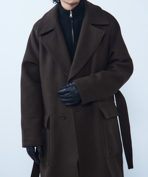 HARRIS TWEED（ハリスツイード）の「【SETUP7】スマホ対応レザー 三色飾り×差し色 裏ボア メンズ手袋 WINGI（手袋・メンズ・ネイビー/ブラック/ダークブラウン・FREE）」の21枚目の写真