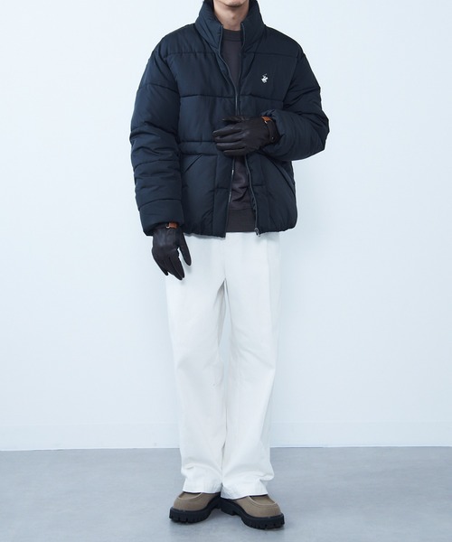 HARRIS TWEED（ハリスツイード）の「【SETUP7】スマホ対応レザー 三色飾り×差し色 裏ボア メンズ手袋 WINGI（手袋・メンズ・ネイビー/ブラック/ダークブラウン・FREE）」の17枚目の写真