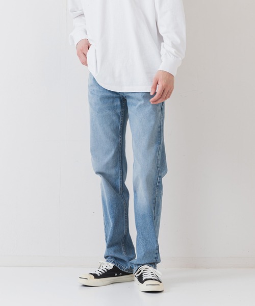 Levi's(リーバイス)の「【Levi’s/リーバイス】【脱ぎ履き楽々 太股から裾にかけてすっと落ちる綺麗なストレート】SL505 レギュラーストレート ジップフライ ストレッチ 定番デニム(デニムパンツ・メンズ・サックスブルー/クリアブルー/ダークブルー/ブルー/ダークインディゴブルー/インディゴブルー/ブルー系その他/スカイブルー/ダークネイビー/ネイビー/ブルー系その他2・36inch/32inch/31inch/28inch/30inch/34inch/33inch/29inch)」の15枚目の写真
