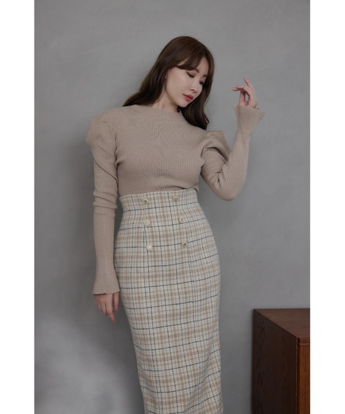 ニット/セーター room306 CONTEMPORARY - Glitter Volume Knit Tops Volume-Sleeve Glitter Knit Top（ニット/セーター）｜Her lip