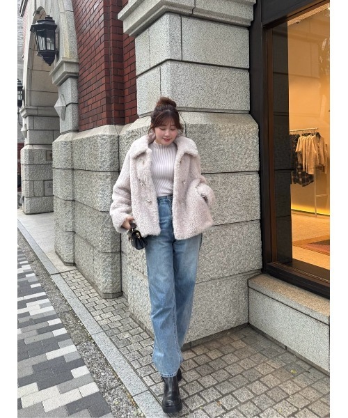 Volume-Sleeve Glitter Knit Top（ニット/セーター）｜Her lip to
