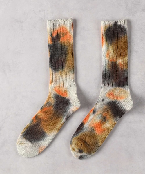 Right-on（ライトオン）の「【ANONYMOUSISM】ダッシュダイクルー（ソックス/靴下・メンズ・グリーン/オフホワイト/オレンジ・フリー）」の7枚目の写真