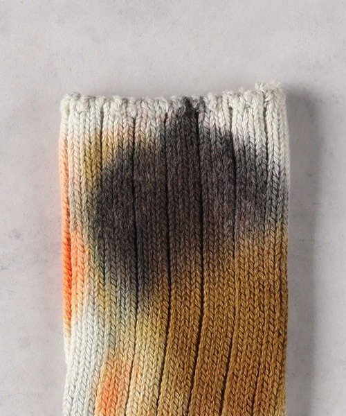 Right-on（ライトオン）の「【ANONYMOUSISM】ダッシュダイクルー（ソックス/靴下・メンズ・グリーン/オフホワイト/オレンジ・フリー）」の9枚目の写真