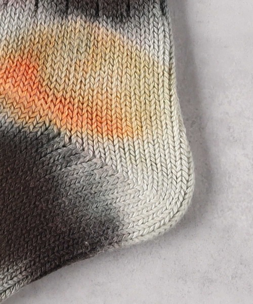 Right-on（ライトオン）の「【ANONYMOUSISM】ダッシュダイクルー（ソックス/靴下・メンズ・グリーン/オフホワイト/オレンジ・フリー）」の10枚目の写真