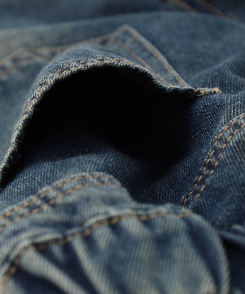 URBAN CHERRY（アーバンチェリー）の「ハートダメージデザインストレートデニムパンツ（デニムパンツ・キッズ・ブルー・130cm/140cm/150cm/120cm/110cm）」の10枚目の写真