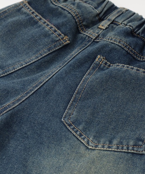 URBAN CHERRY（アーバンチェリー）の「ハートダメージデザインストレートデニムパンツ（デニムパンツ・キッズ・ブルー・130cm/140cm/150cm/120cm/110cm）」の11枚目の写真