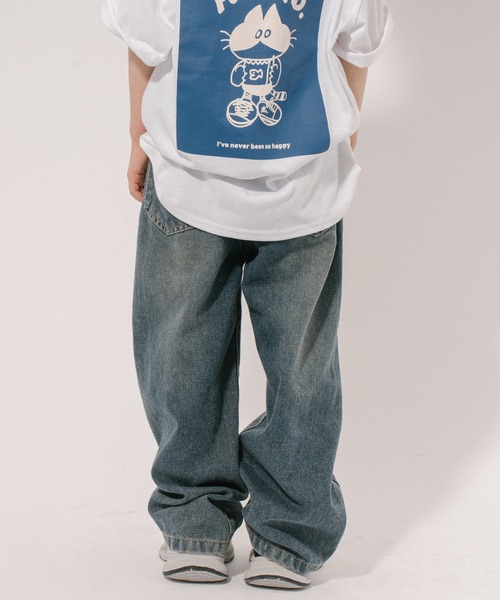 URBAN CHERRY（アーバンチェリー）の「ハートダメージデザインストレートデニムパンツ（デニムパンツ・キッズ・ブルー・130cm/140cm/150cm/120cm/110cm）」の14枚目の写真