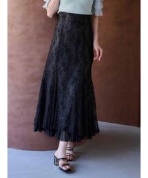 MERCURYDUO（マーキュリーデュオ）の「裾チュールバックレースアップレースマーメイドスカート（スカート）」