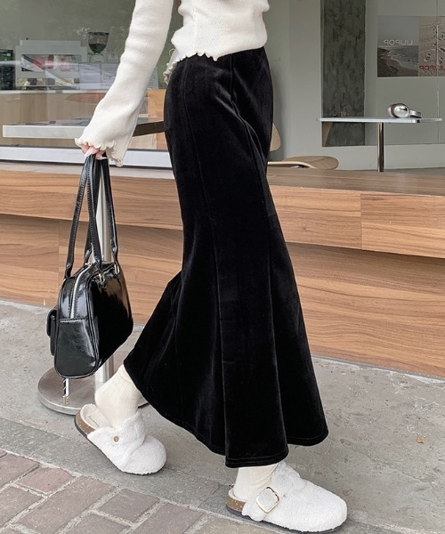 alice auaa ベロア×ファーマーメイドスカート alice auaa ベロア×ファーマーメイドスカート