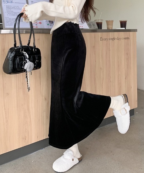 セール】マーメイドフレアベロアスカート（スカート）｜LOULOU select