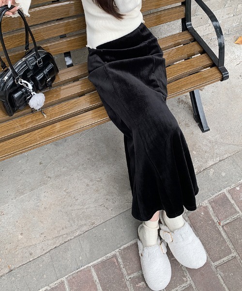 RICK OWENSブラックフレアベロアスカート CLEA スカート ベロアフレアスカート : ZOZOTOWN Yahoo!店 - 通販
