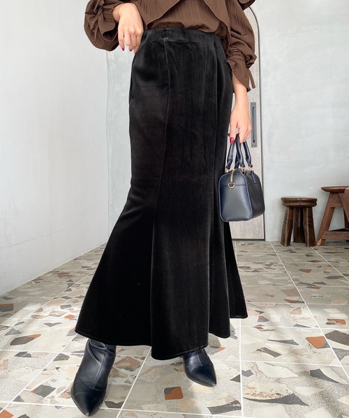 alice auaa ベロア×ファーマーメイドスカート alice auaa ベロア×ファーマーメイドスカート