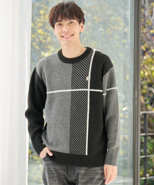 ジャガードチェック ニット プルオーバー（ニット/セーター）｜Arnold Palmer（アーノルドパーマー）