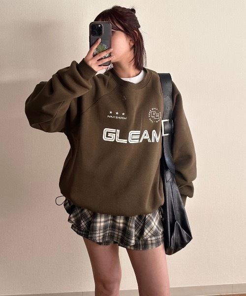 nemne store(ネンネストア)の「裏起毛ゲームスウェット(スウェット・レディース・杢グレー/レッド系/カーキ/ネイビー・MEDIUM/SMALL)」の6枚目の写真