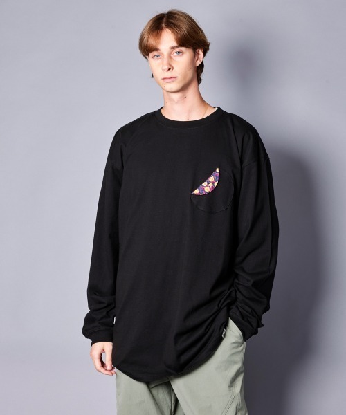 rehacer(レアセル)の「rehacer : 80`S Flower Pocket L/S CS / エイティーズ フラワーポケットロングスリーブ カットソー(Tシャツ/カットソー・メンズ・ブラック/ホワイト・SMALL/MEDIUM/LARGE/X-LARGE)」の12枚目の写真