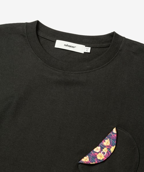 rehacer(レアセル)の「rehacer : 80`S Flower Pocket L/S CS / エイティーズ フラワーポケットロングスリーブ カットソー(Tシャツ/カットソー・メンズ・ブラック/ホワイト・SMALL/MEDIUM/LARGE/X-LARGE)」の7枚目の写真