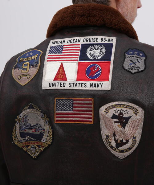 AVIREX 50TH ミリタリージャケット ネイビー アヴィレックス AVIREX