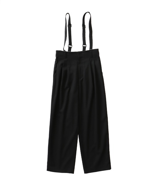 DRESSLAVE(ドレスレイブ)の「detachable strap tuck pants(デタッチャブルストラップタックパンツ)(スラックス・レディース・ブラック/チャコールグレー・36/38)」の2枚目の写真