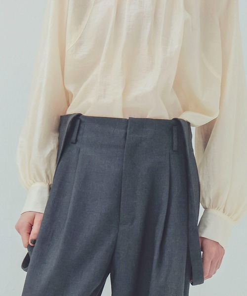 DRESSLAVE(ドレスレイブ)の「detachable strap tuck pants(デタッチャブルストラップタックパンツ)(スラックス・レディース・ブラック/チャコールグレー・36/38)」の9枚目の写真