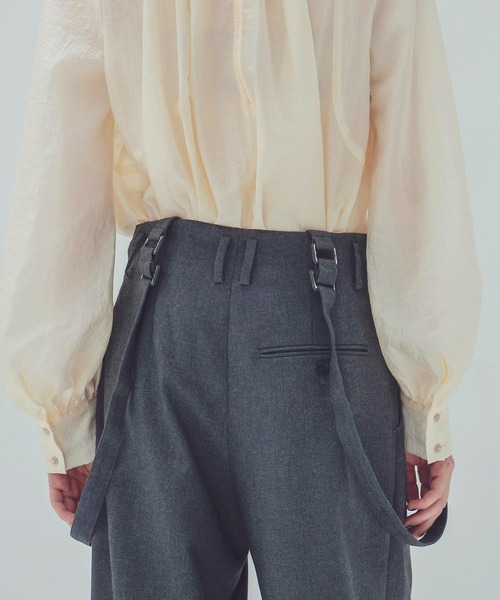 DRESSLAVE(ドレスレイブ)の「detachable strap tuck pants(デタッチャブルストラップタックパンツ)(スラックス・レディース・ブラック/チャコールグレー・36/38)」の10枚目の写真