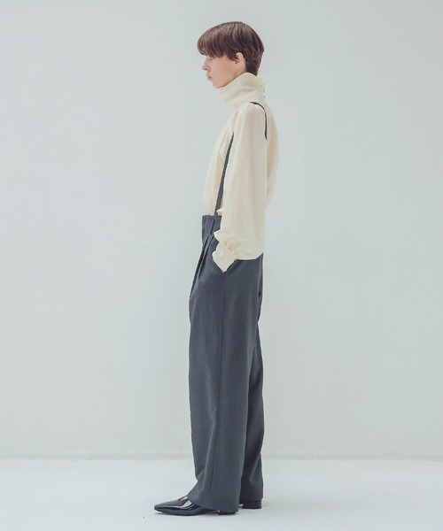 DRESSLAVE(ドレスレイブ)の「detachable strap tuck pants(デタッチャブルストラップタックパンツ)(スラックス・レディース・ブラック/チャコールグレー・36/38)」の12枚目の写真
