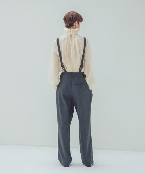 DRESSLAVE(ドレスレイブ)の「detachable strap tuck pants(デタッチャブルストラップタックパンツ)(スラックス・レディース・ブラック/チャコールグレー・36/38)」の13枚目の写真