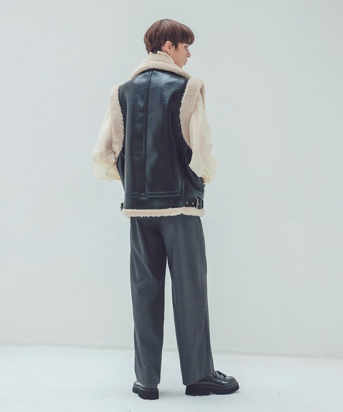 DRESSLAVE(ドレスレイブ)の「detachable strap tuck pants(デタッチャブルストラップタックパンツ)(スラックス・レディース・ブラック/チャコールグレー・36/38)」の19枚目の写真