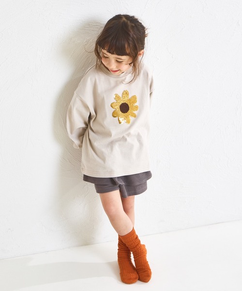 pairmanon（ペアマノン）の「【綿100%】デザインが変わる モチーフスパンコール 長袖Tシャツ（Tシャツ/カットソー・キッズ・ホワイト系その他/ベージュ系その他/ブラック系その他・130/90/110/100/120/150/140）」の12枚目の写真