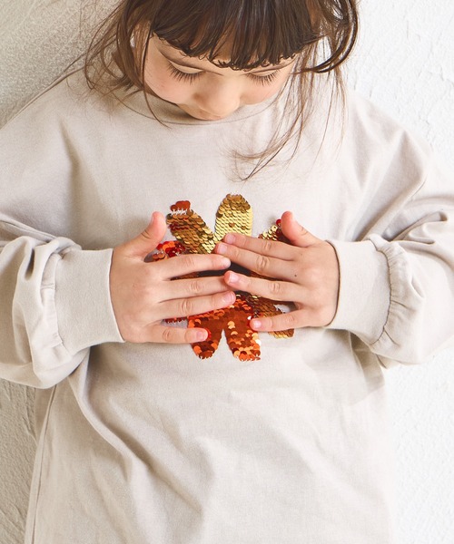 pairmanon（ペアマノン）の「【綿100%】デザインが変わる モチーフスパンコール 長袖Tシャツ（Tシャツ/カットソー・キッズ・ホワイト系その他/ベージュ系その他/ブラック系その他・130/90/110/100/120/150/140）」の13枚目の写真