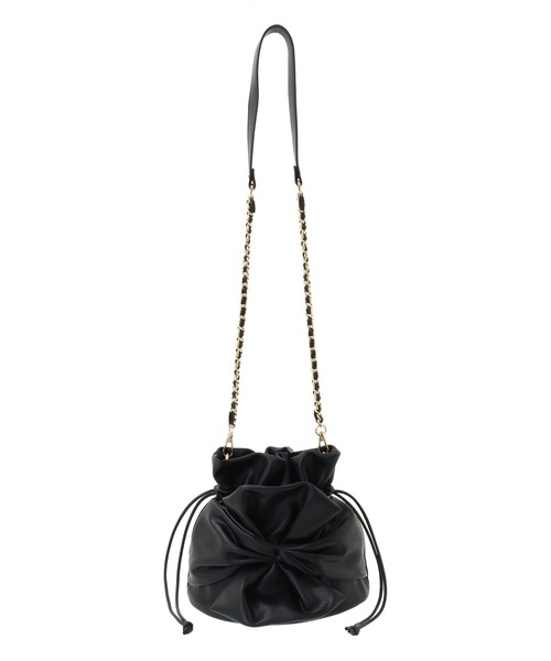 31 Sons de mode（トランテアン　ソン　ドゥ　モード）の「フラワーモチーフ巾着バッグ（ハンドバッグ・レディース・クリーム/ブラック・フリー）」の17枚目の写真