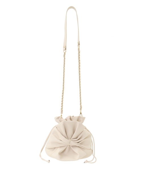 31 Sons de mode（トランテアン　ソン　ドゥ　モード）の「フラワーモチーフ巾着バッグ（ハンドバッグ・レディース・クリーム/ブラック・フリー）」の18枚目の写真